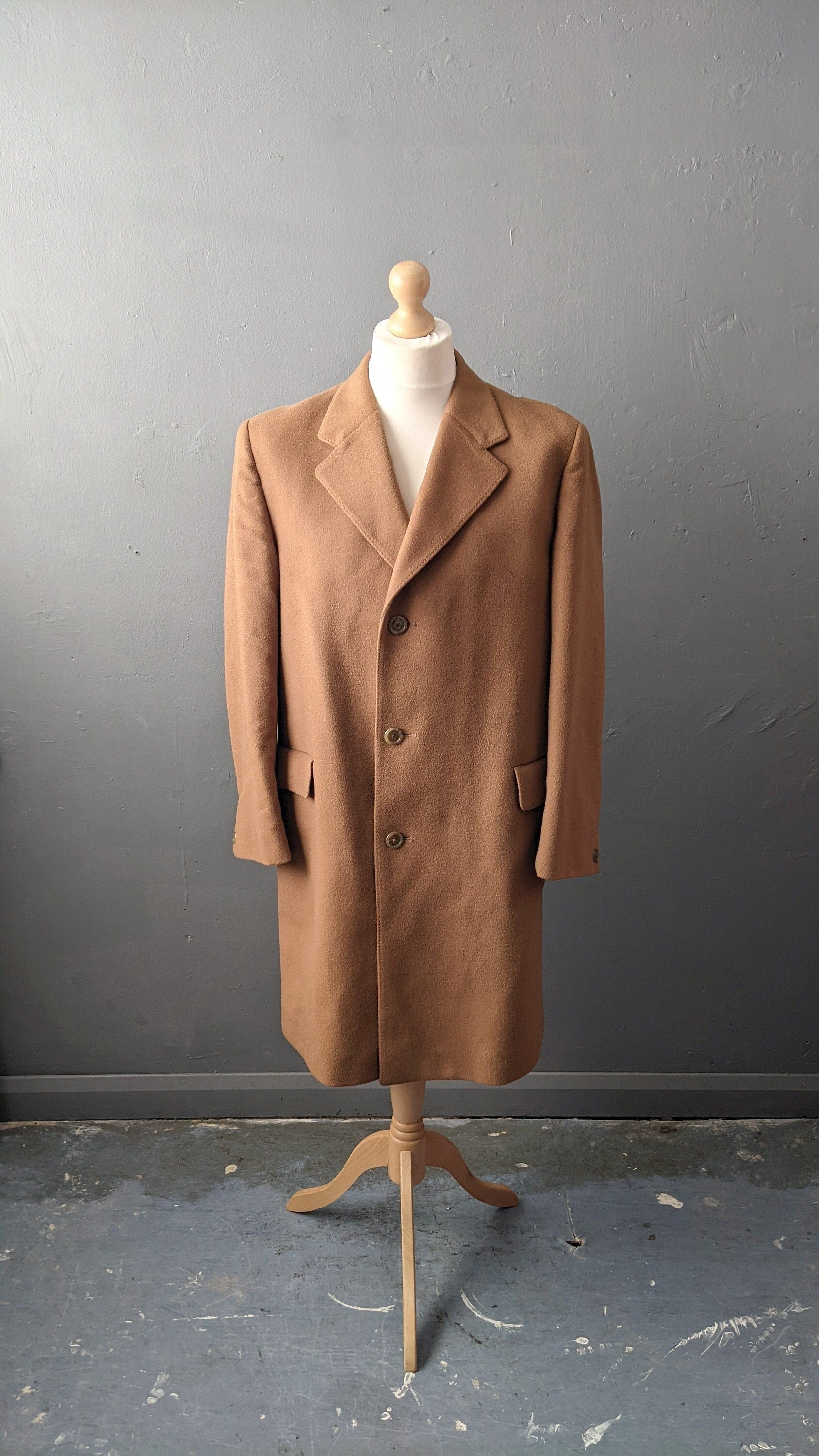 60s Crombie Wool Coat by Hepton Size Large Vintage Vyse