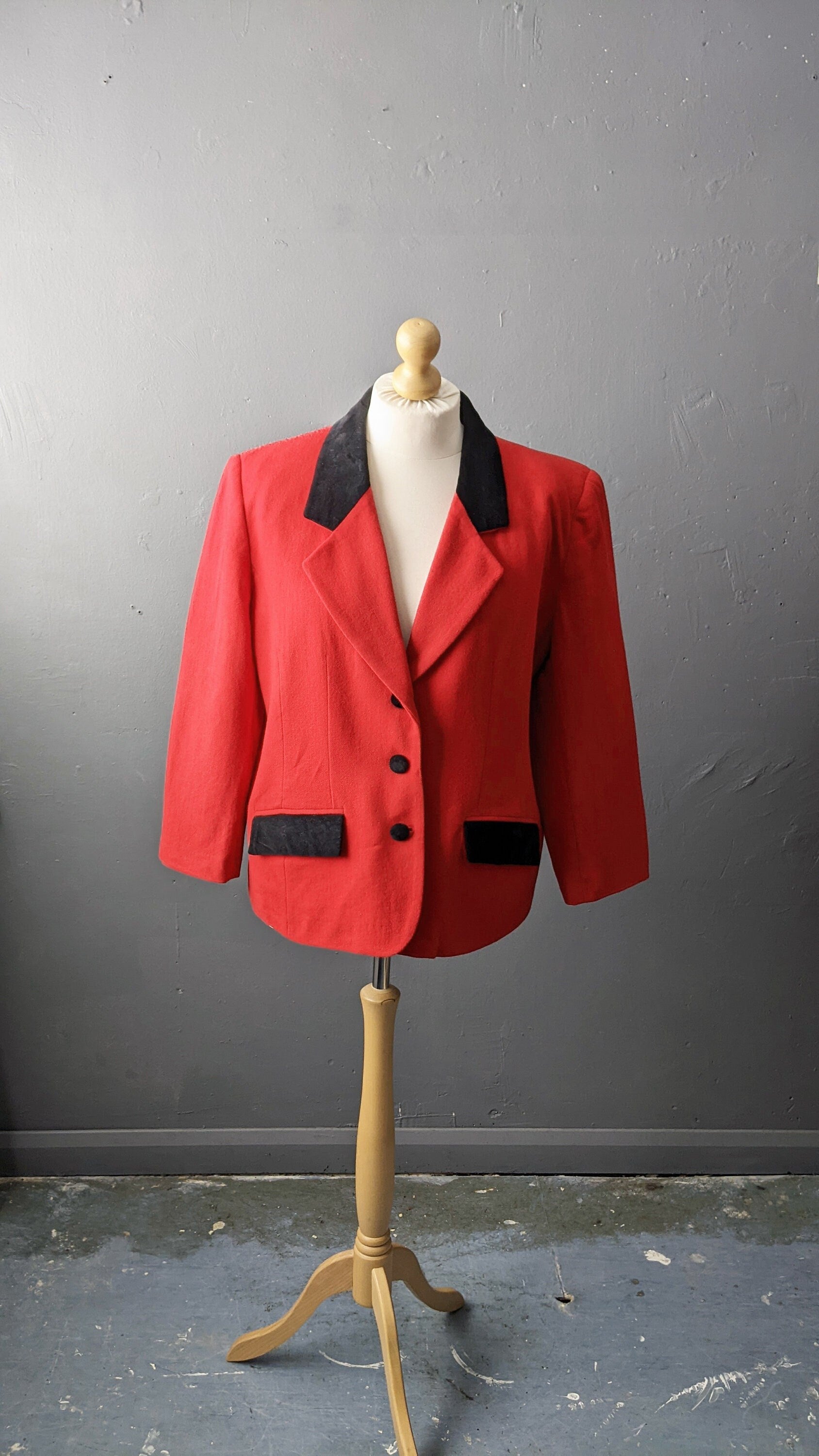 90s Equestrian Style Jacket by Panther Woman Fitted Show Blazer Plus Size XL