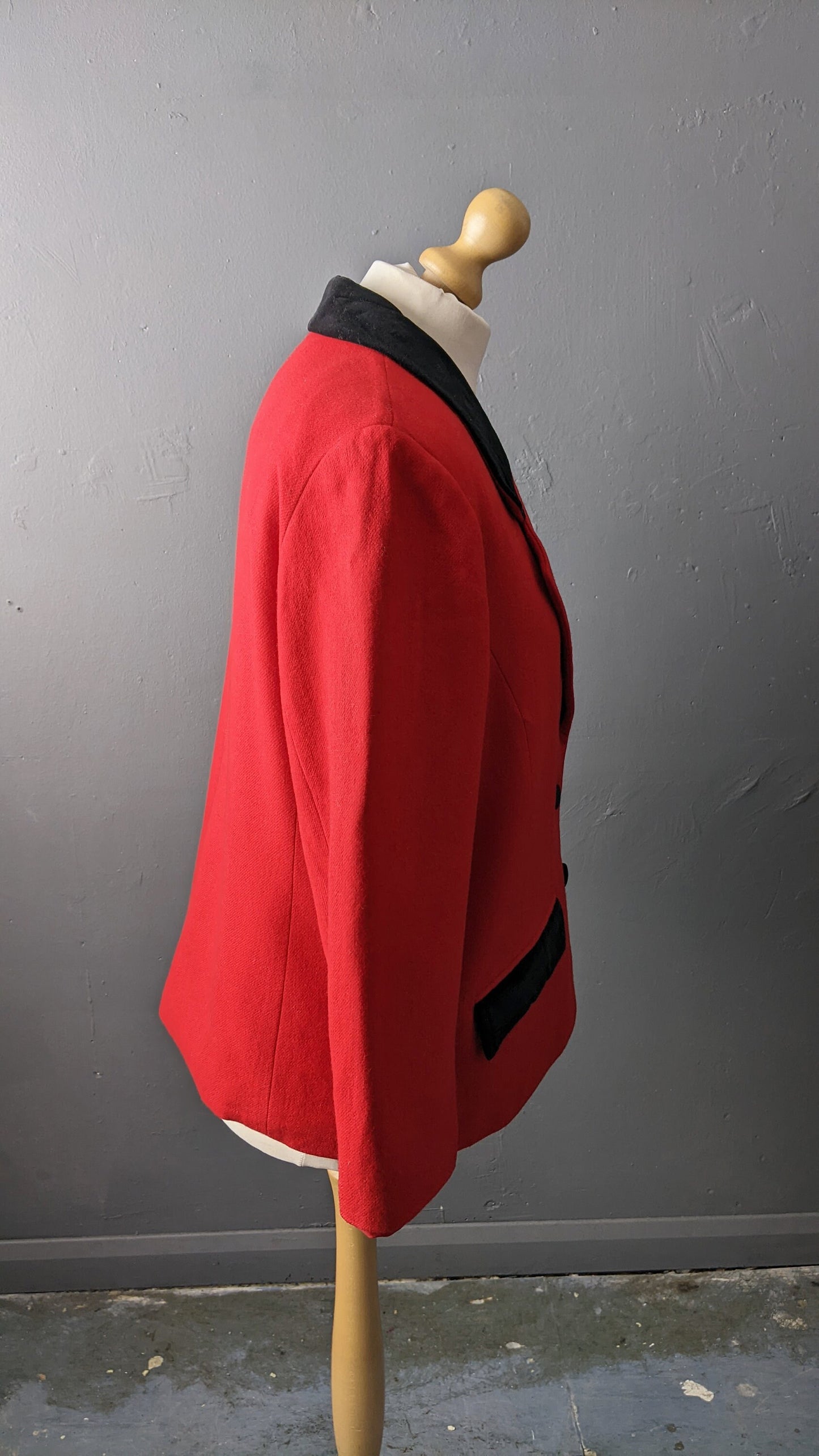 90s Equestrian Style Jacket by Panther Woman, Fitted Show Blazer, Plus Size XL