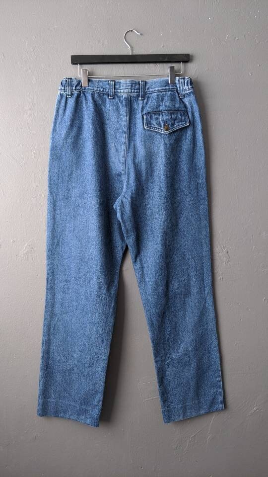 Mens 80s Stone Wash Jeans, Vintage Stonewash Denim, 34 Waist Size Small