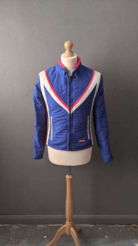 70s Luhta Ski Jacket, Vintage Snow Coat, Retro Winter Sports, Size Small 38 Chest