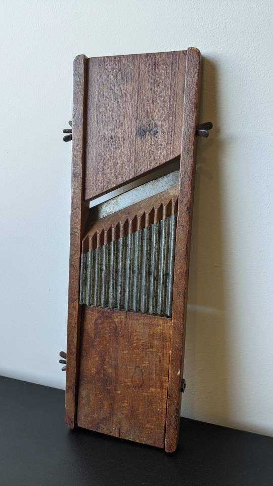 Vintage Vegetable Slicer store Mandolin, Rustic Primitive Kitchen Decor