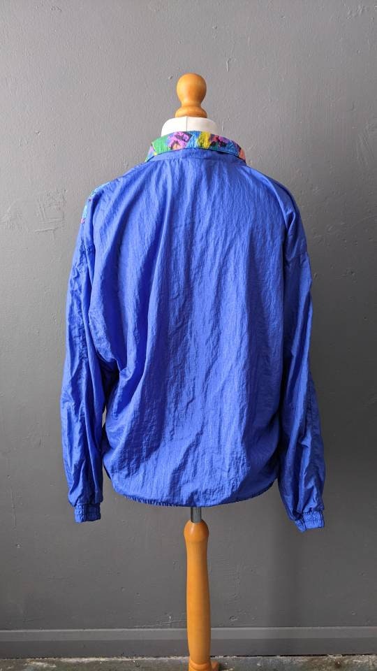 90s Etirel Shellsuit Jacket, Festival Rave Tracksuit Top, Size Large