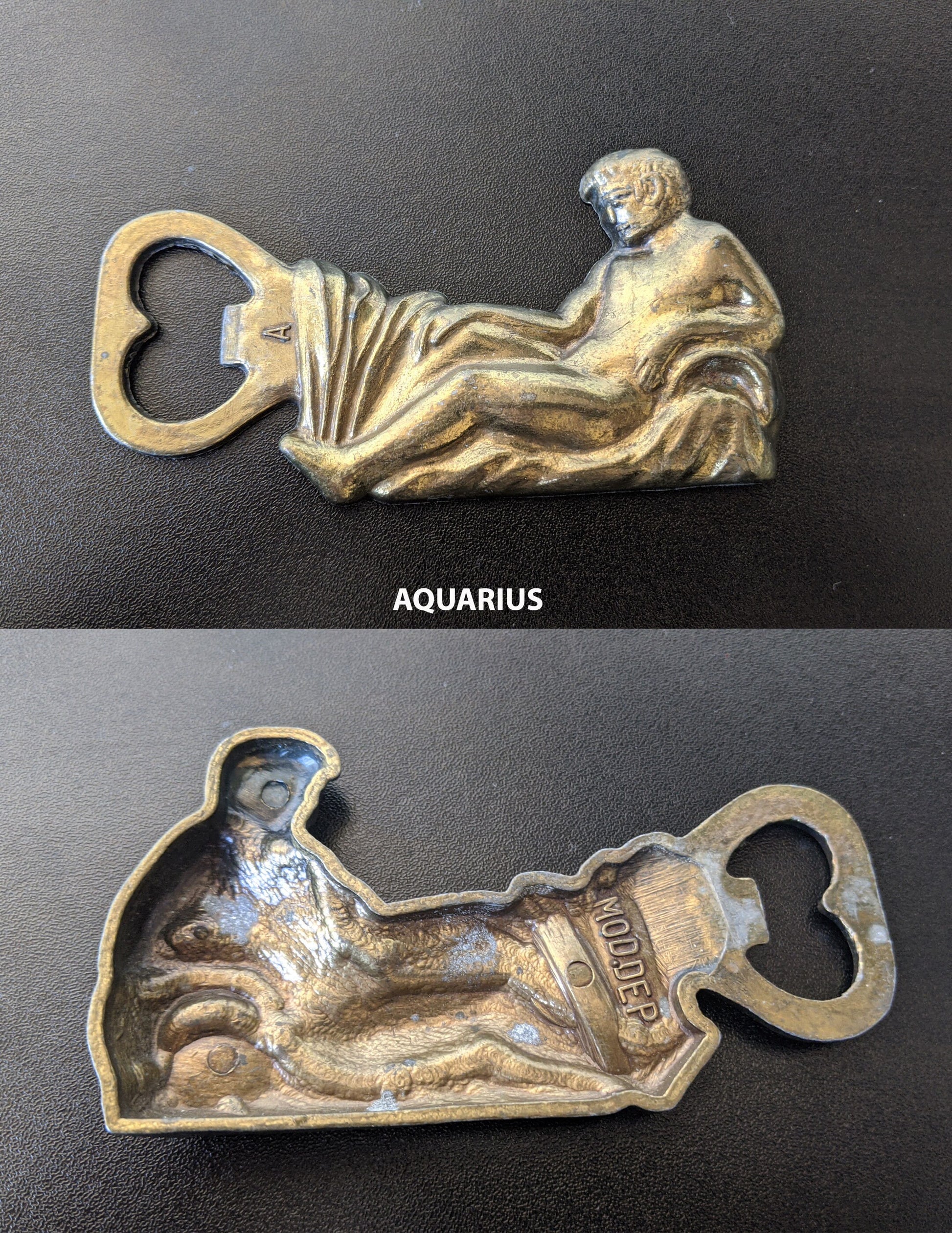 Vintage Zodiac Bottle Openers, Brass Mod Dep Astrological Signs Barware