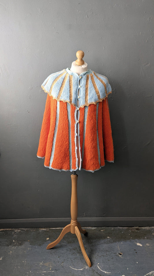 70s Epic Knitted Cape, One Size