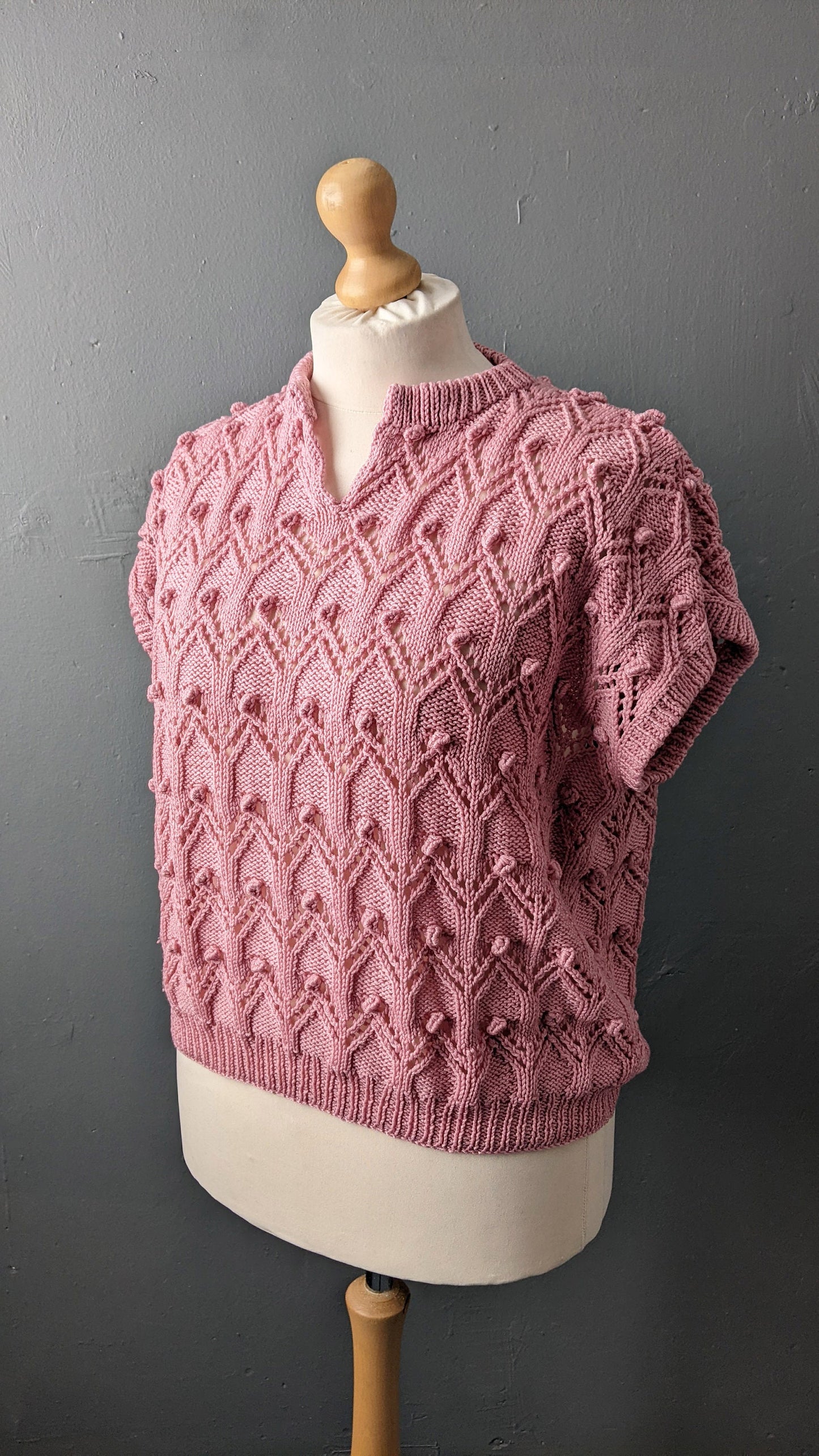 80s Gothic Arch Sweater, Summer Knit Slouchy Tank, Plus Size