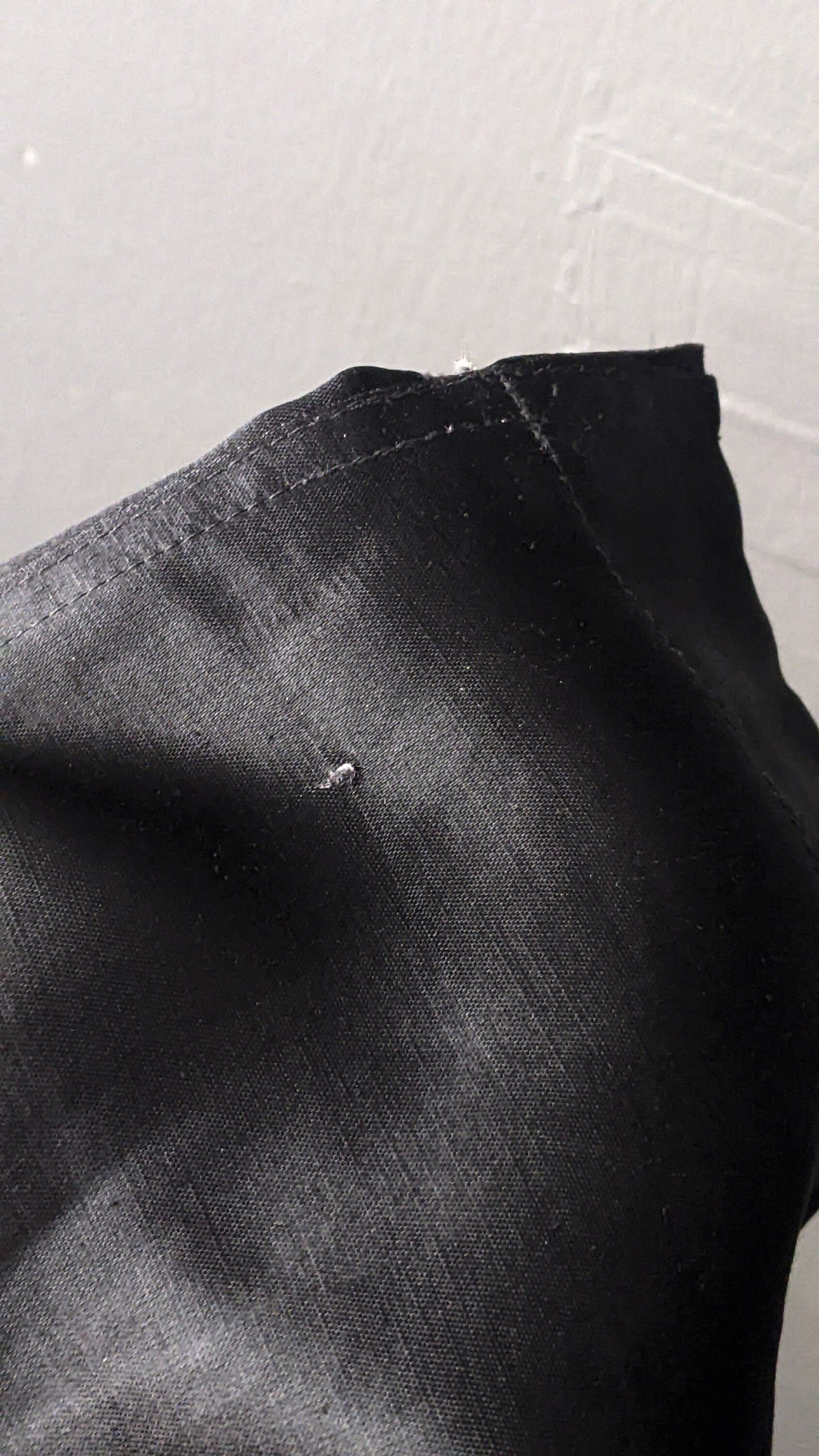 90s Black Satin Capri Trousers by Michel Klein, Size Petite