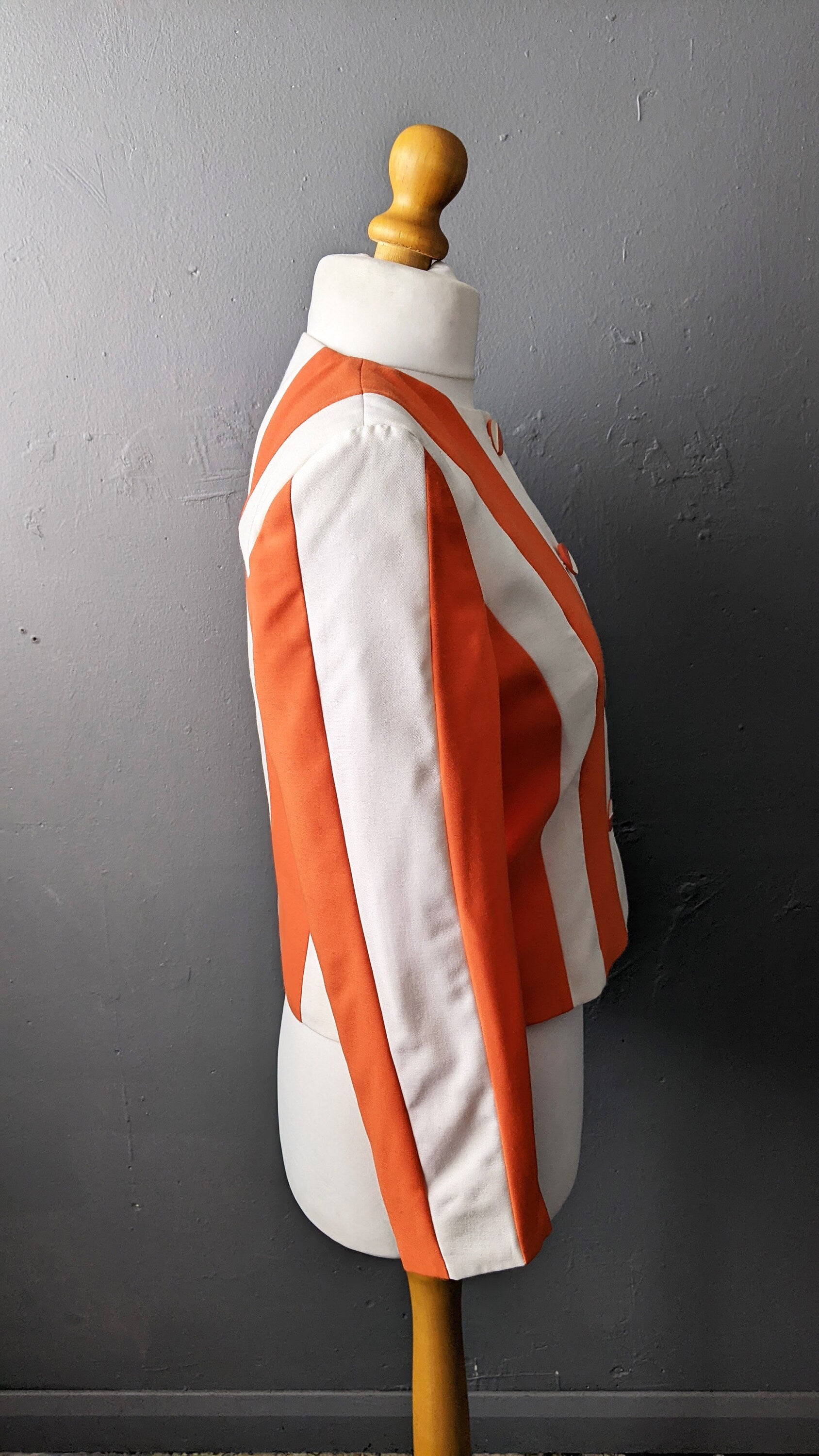 90s Bold Orange Jacket by Jacques Vert, Colourful Fitted Dress Blazer, Size Medium