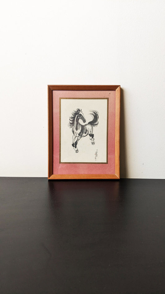 Galloping Horse by Xu Beihong, Mid Century Chinese Danqing Ink Wash Art