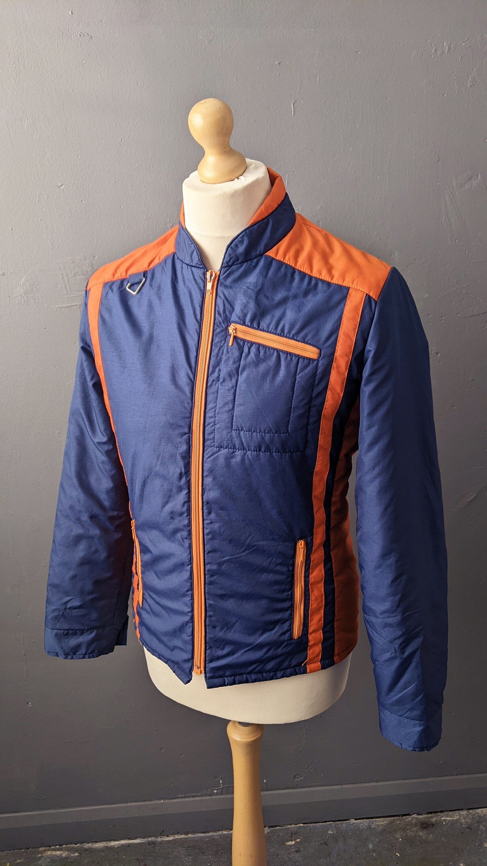 80s Padded Ski Jacket, Vintage Snow Coat, Retro Winter Sports, Size Small