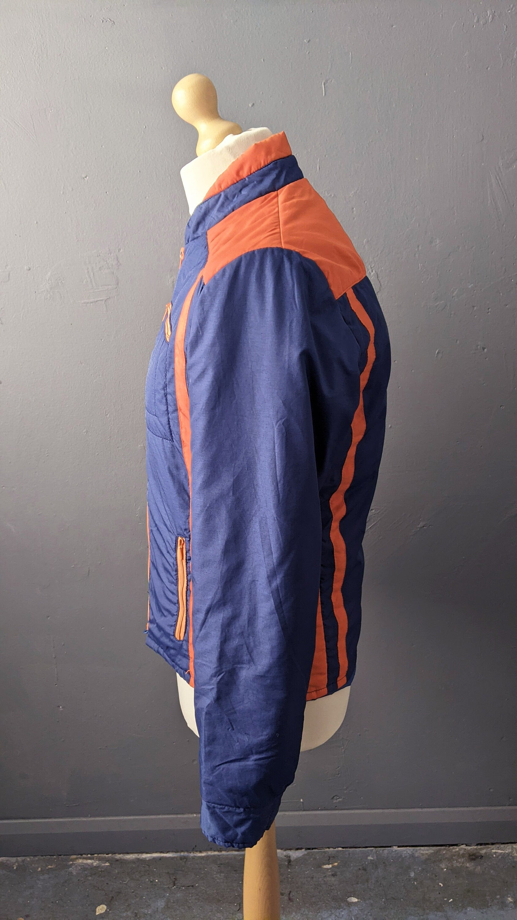 80s Padded Ski Jacket, Vintage Snow Coat, Retro Winter Sports, Size Small