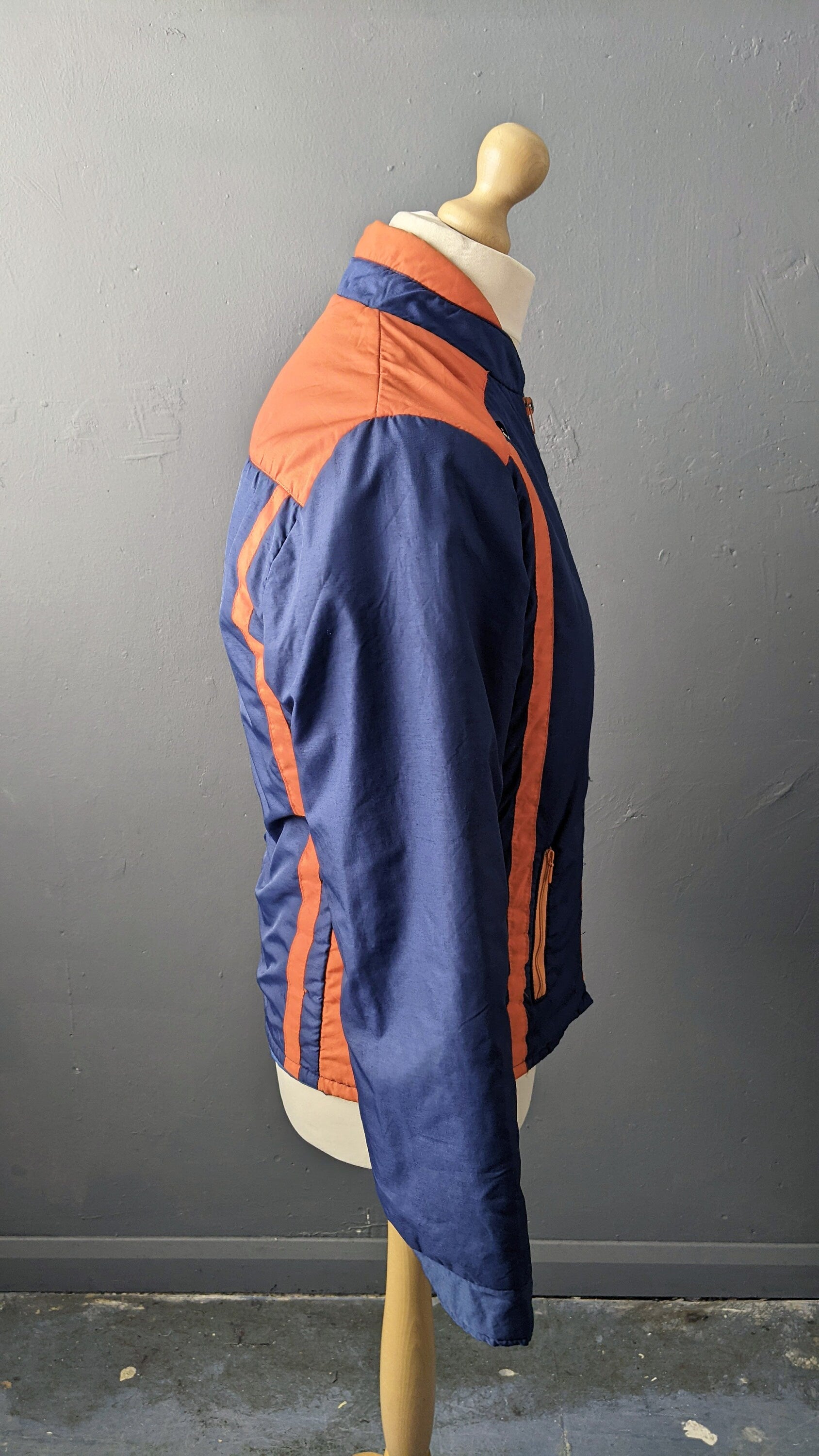 80s Padded Ski Jacket, Vintage Snow Coat, Retro Winter Sports, Size Small