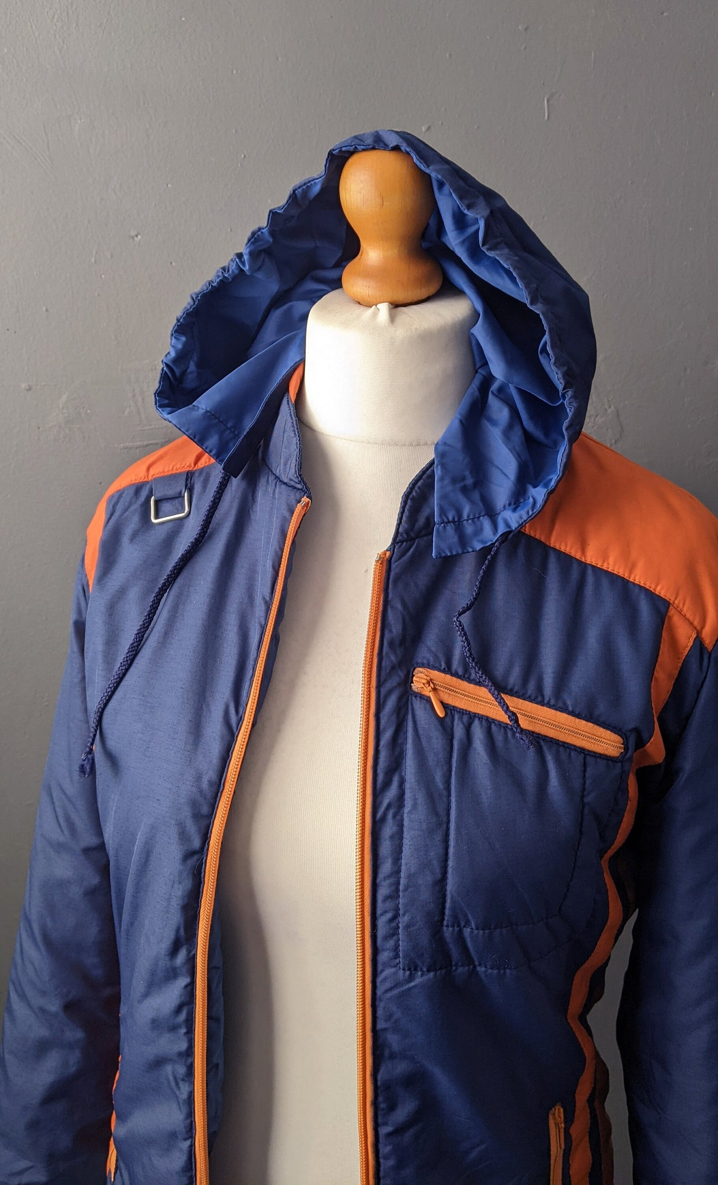 80s Padded Ski Jacket, Vintage Snow Coat, Retro Winter Sports, Size Small