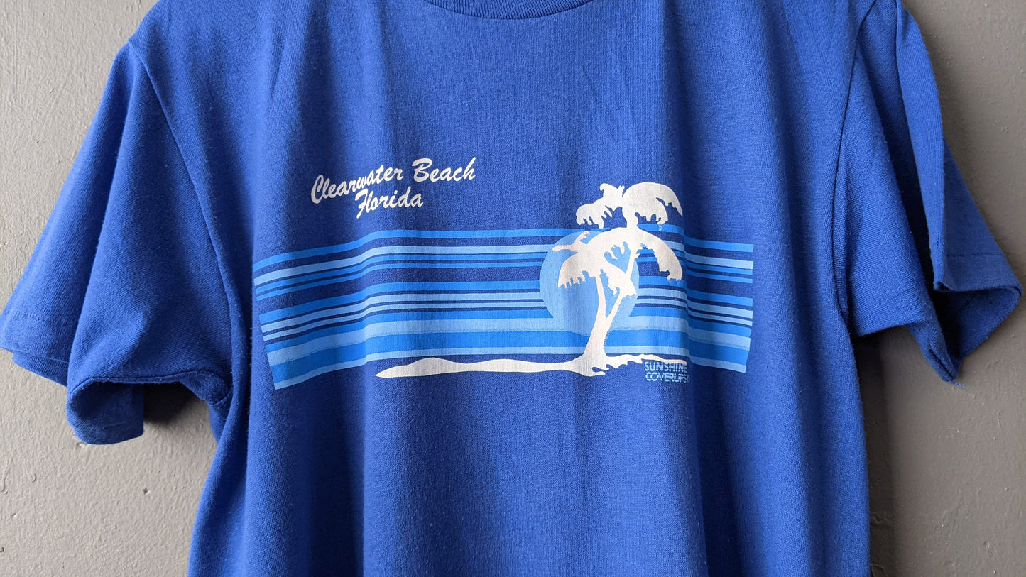 80s Clearwater Beach Florida T-Shirt by Sunshine Coverups, Size Medium