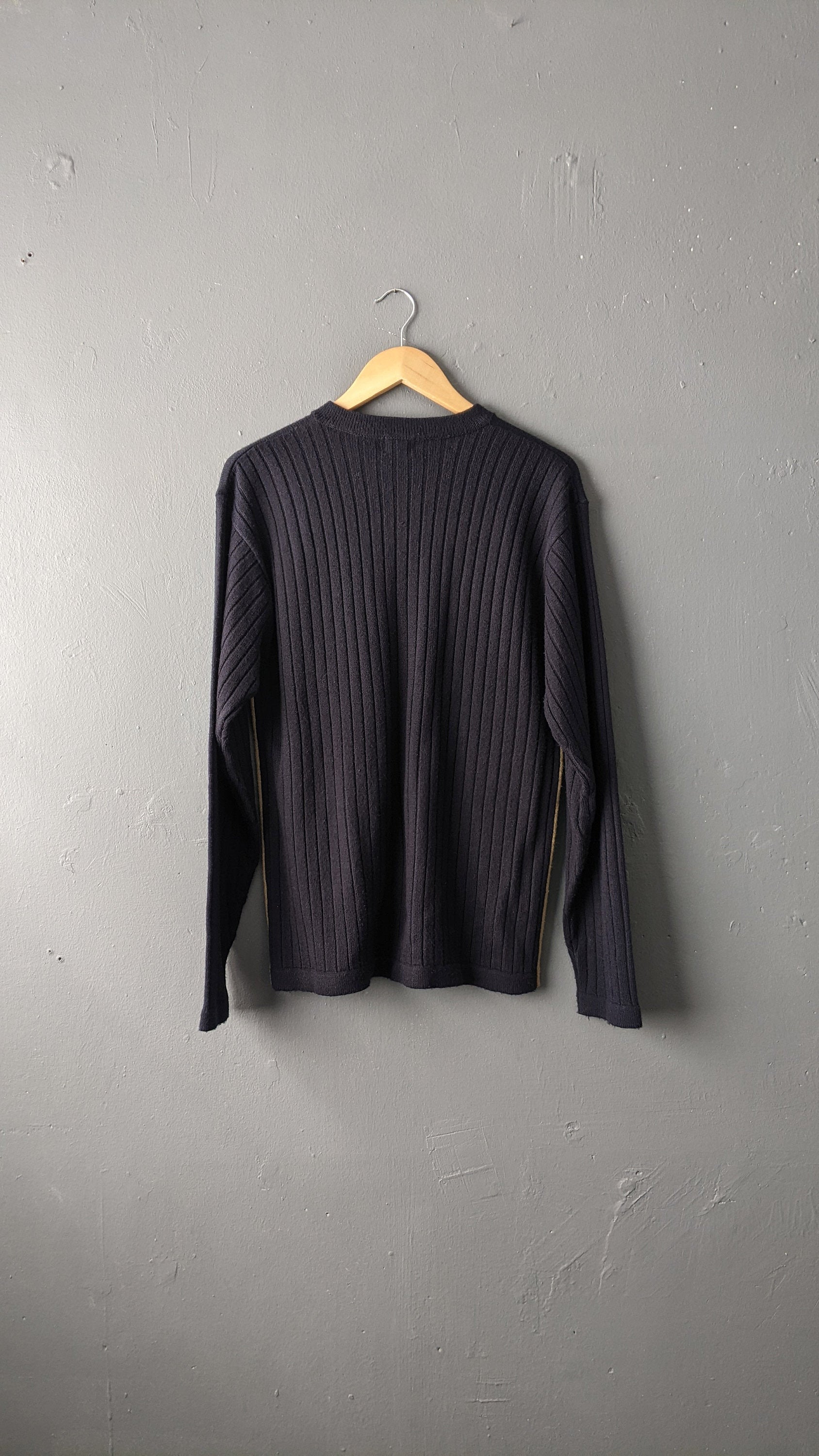 90s Striped Jumper, Preppy Indie Brit Pop Style, Size L