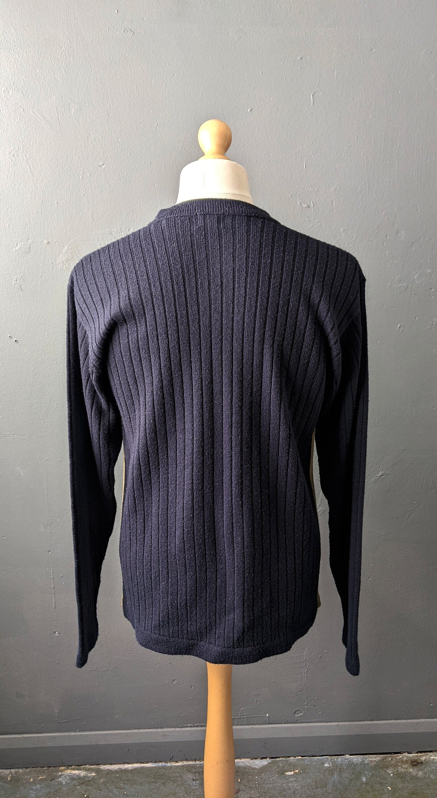 90s Striped Jumper, Preppy Indie Brit Pop Style, Size L