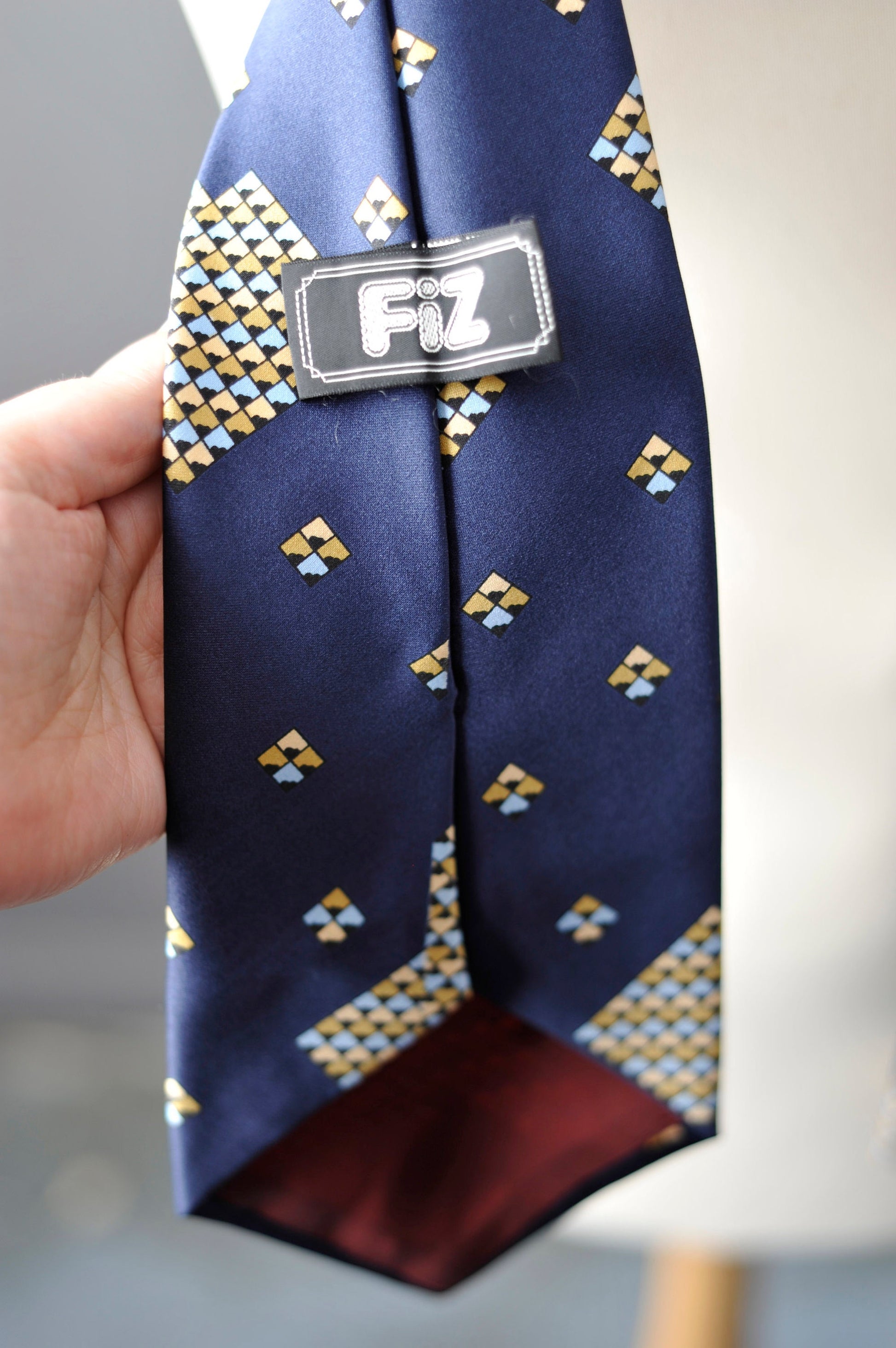 70s Extra Wide Kipper Tie by Fiz, 8bit Style Necktie