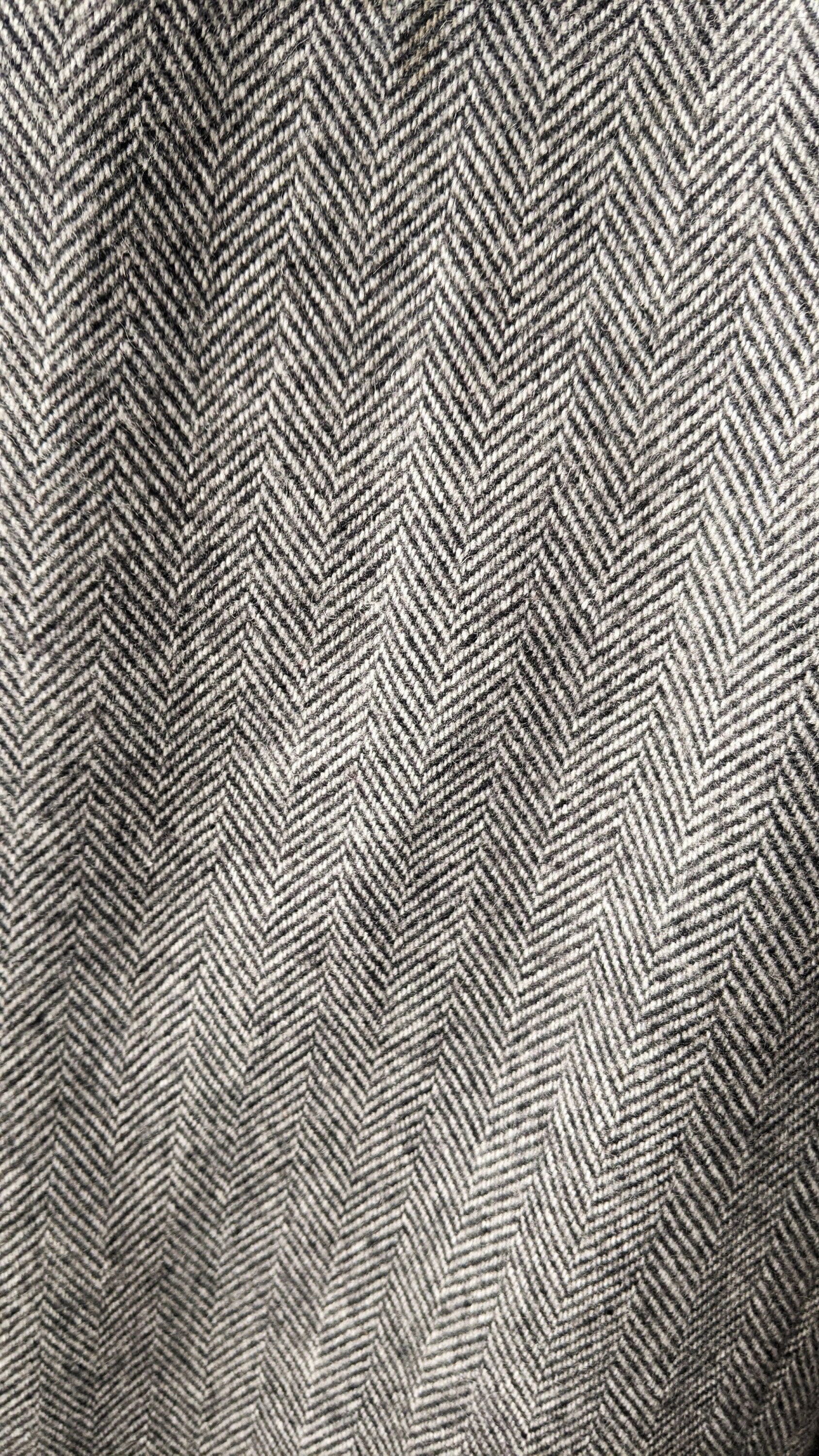 Vintage Herringbone Wool Trousers, Short Size Medium 30 Waist