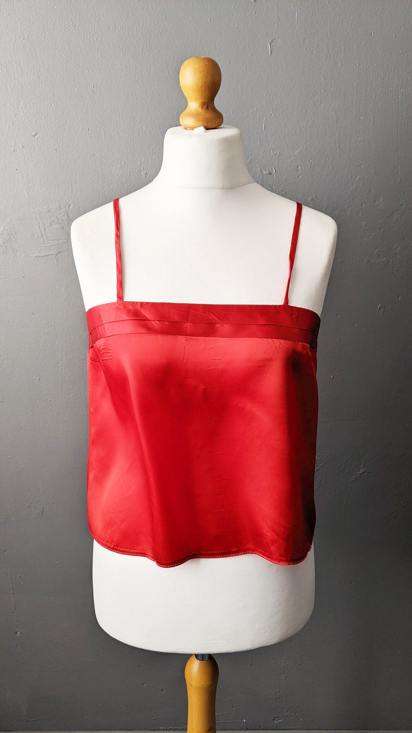 Vintage Strappy Satin Camisole Top, Size Small Medium