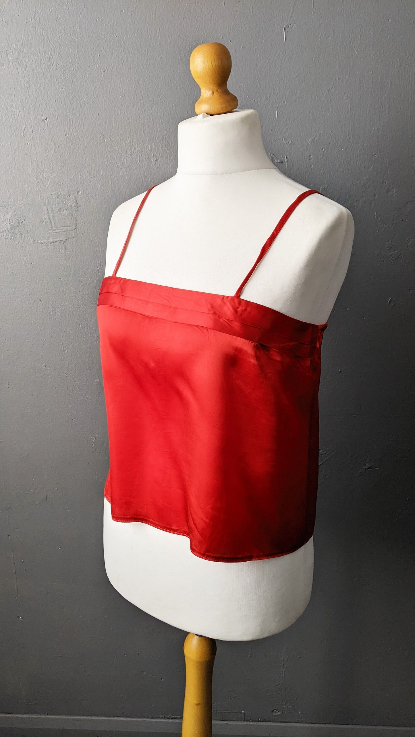 Vintage Strappy Satin Camisole Top, Size Small Medium