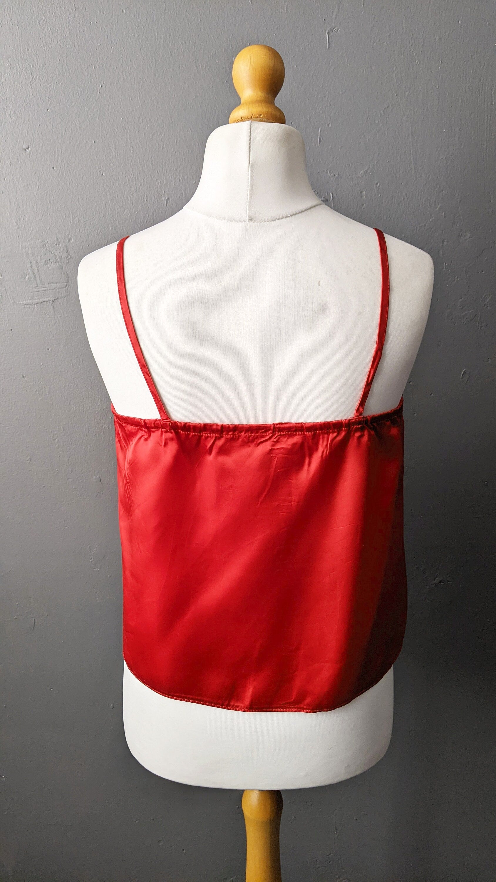 Vintage Strappy Satin Camisole Top, Size Small Medium