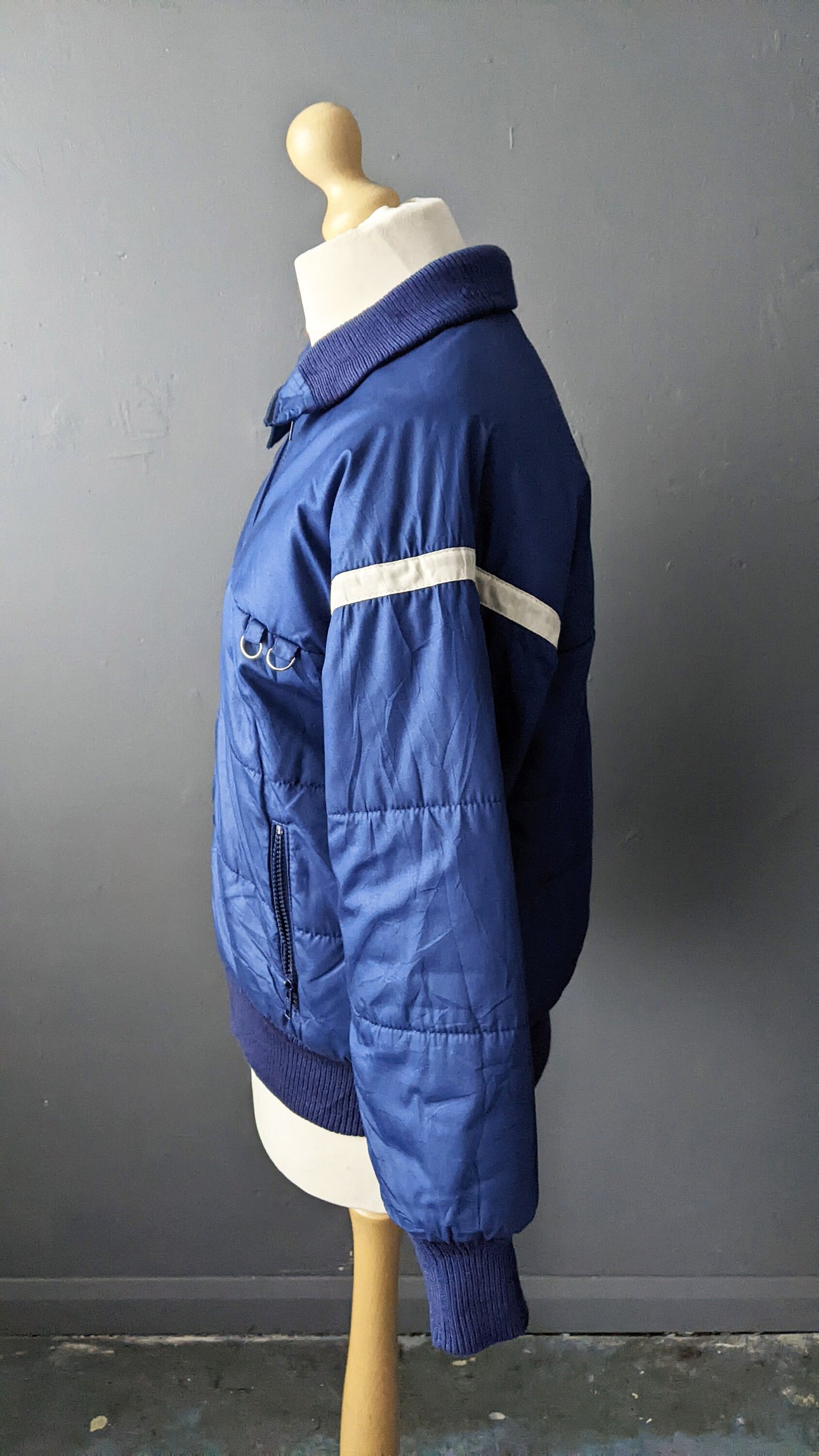 80s Padded Ski Jacket by Rodeo C&A, Vintage Snow Coat, Retro Winter Sports, Size Medium