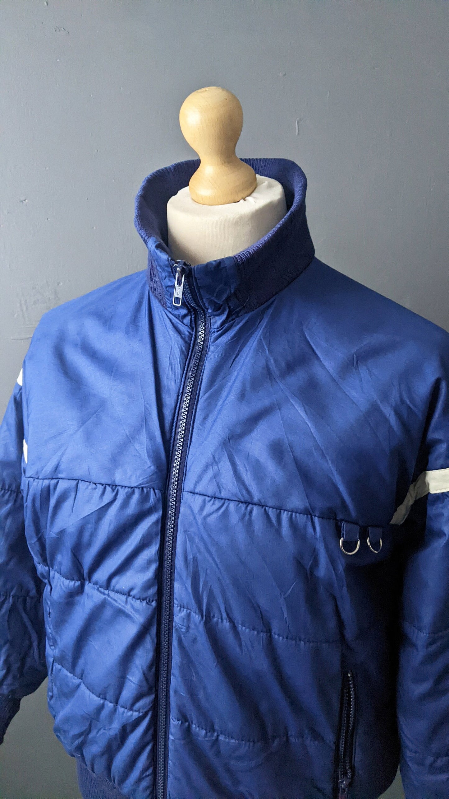 80s Padded Ski Jacket by Rodeo C&A, Vintage Snow Coat, Retro Winter Sports, Size Medium