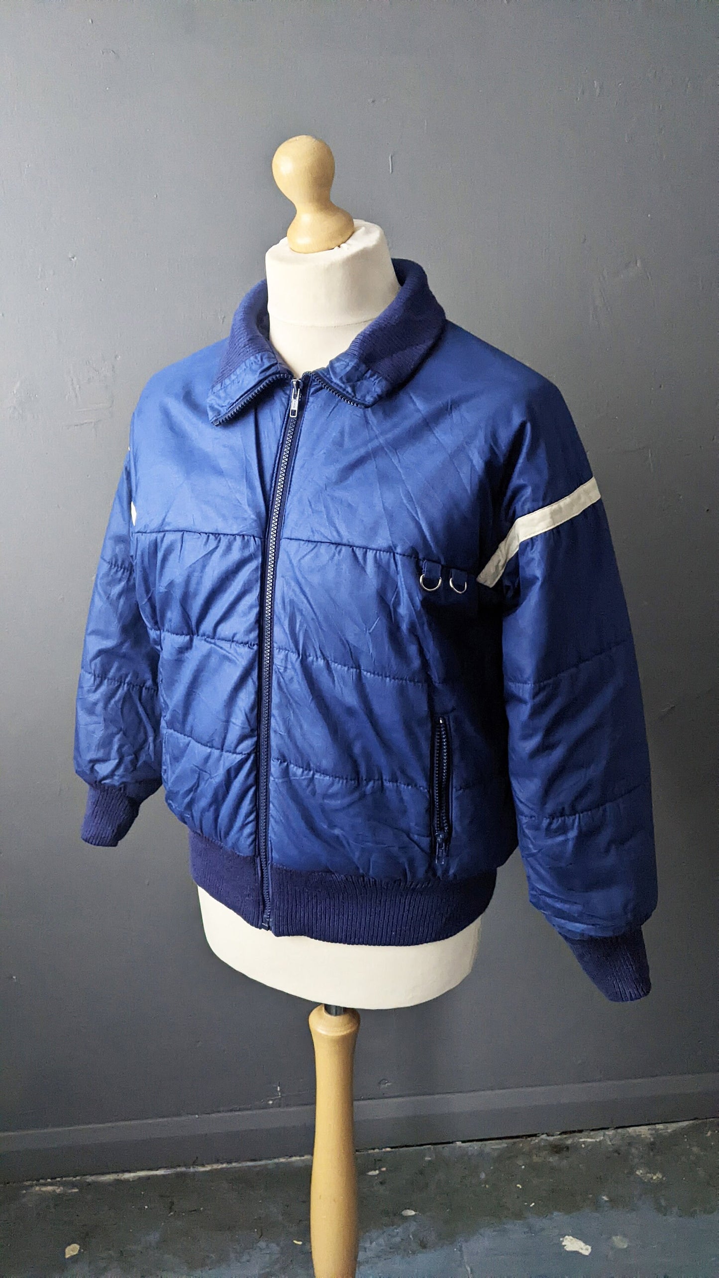 80s Padded Ski Jacket by Rodeo C&A, Vintage Snow Coat, Retro Winter Sports, Size Medium