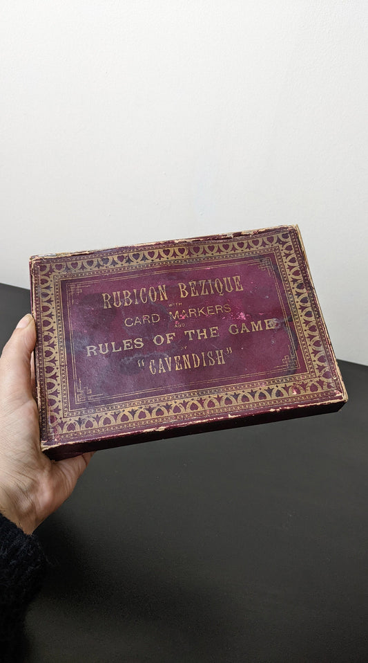 Antique Rubicon Bezique Card Game by De La Rue, 1890s Edition