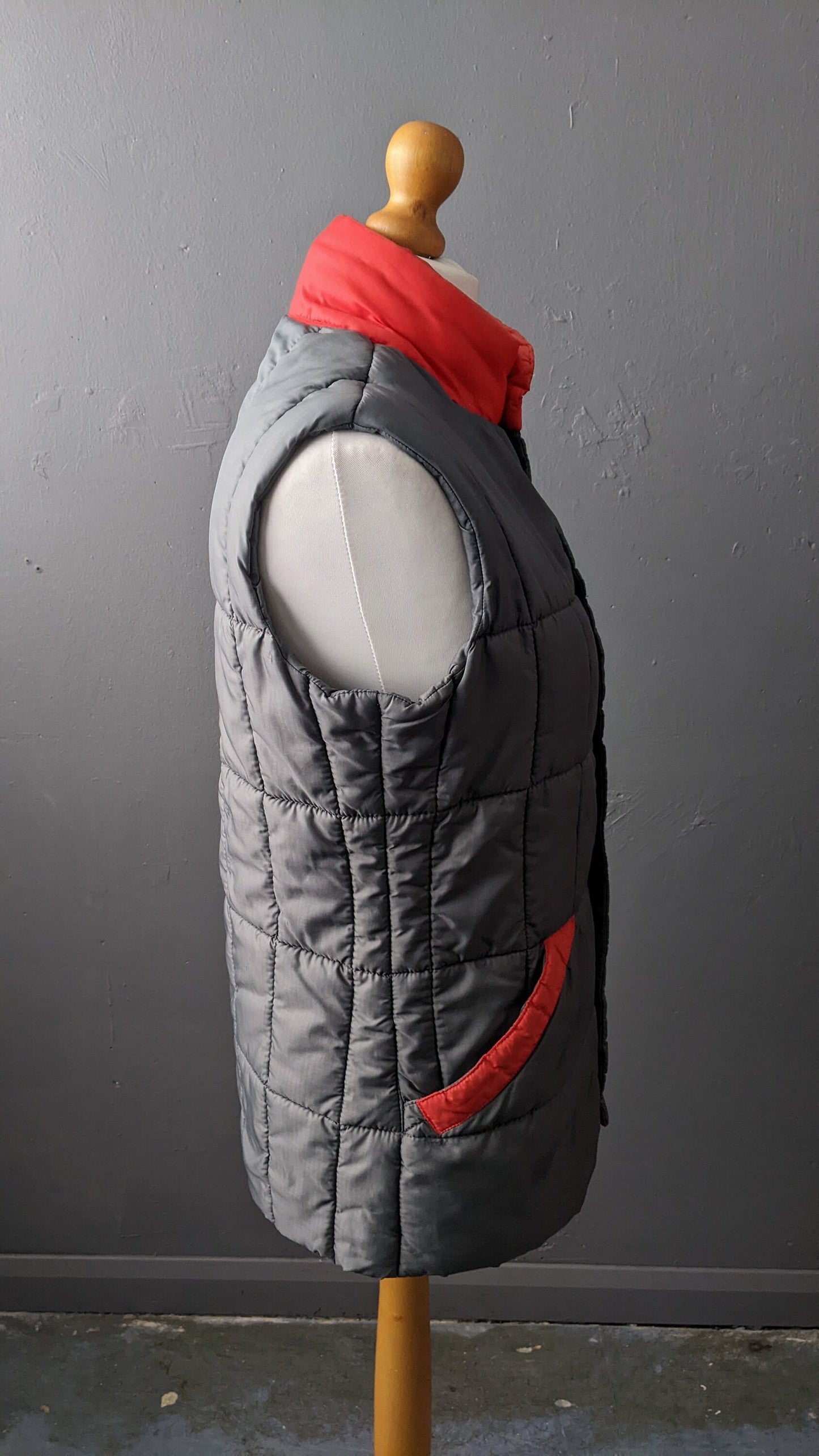 80s Original Puffa Duvet Jacket, Padded Bodywarmer Vest, Size Medium